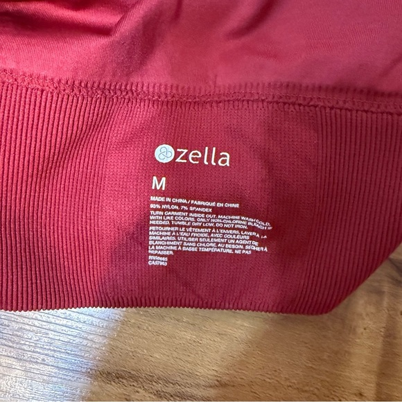 Zella Red Classic Cropped Rib Tank Woman’s Sports Tank - Picture 5 of 5